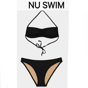 NU Swim Jazz Bandeau Top & Bikini Bottom in Black